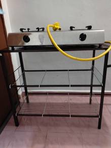 Rak dapur gas dan dapur gas