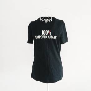 100% Emporio Armani Black Tee