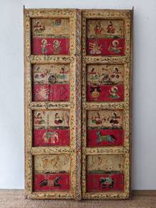 Handpainted Vintage Door Wall Decor 