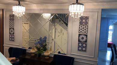 Crystal drum chandelier (modern classic)