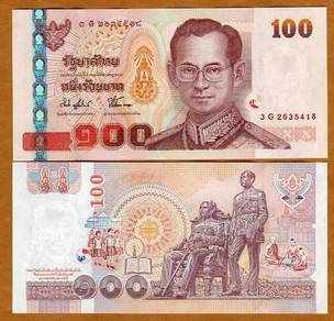 Thailand 100 Bath 2004 全新 泰国100泰铢 2004