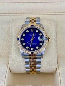 Rolex DateJust 68273 Two Tone Blue Diamond