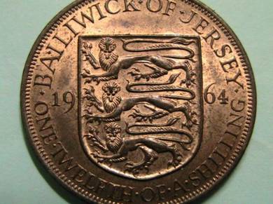 Bailiwick of Jersey 1/12 of a Shilling 1964 (UNC)