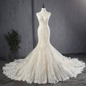 Cream mermaid wedding bridal dress gown RB1666