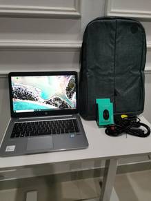 HP Laptop with Backpack, Mouse, and Charger
