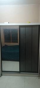 almari baju 2pintu satu cermin