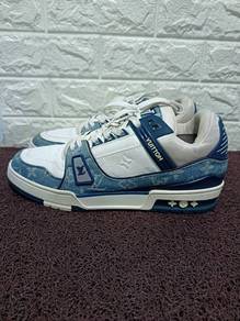 uk10 Louis Vuitton LV Trainer Denim Sneakers