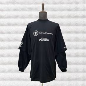 Balenciaga Black WFP Double Layered L/S Tee