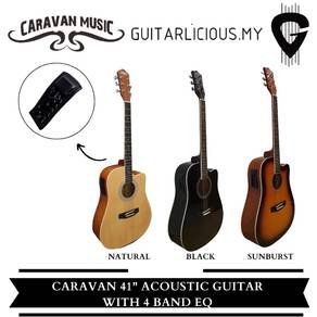 Caravan 41" Acoustic Guitar Cutaway with 4 Band EQ