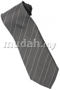 ES2 Silver Quality Striped Formal Neck Tie