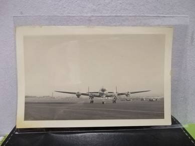 2 Vintage B & W Photos DC 6 Aircraft