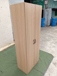 WD01-2A   NEW * Almari Baju 2 Door Wardrobe Oak
