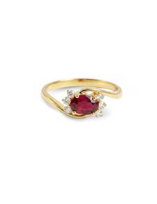 750 Ruby Yellow Gold Ring EC00104YGR