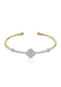 750 YELLOW WHITE GOLD Bangle (EC00122YWGBG)