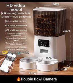 GZENLOS Automatic Cat Feeder 6L + HD Camera
