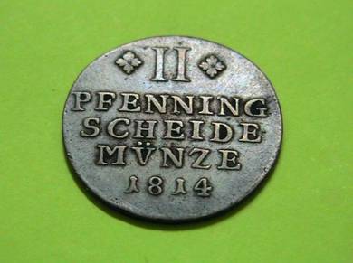 German State - brunswick - Wolfenbuttel 2 Pfennig
