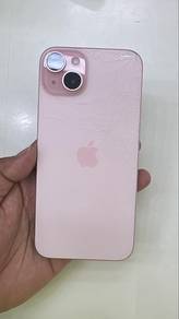 iphone 15 plus 256gb pink rm1900, crack backglass