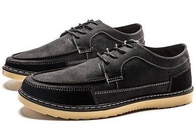 S0238 Black Retro Business Dock Boat Casual Shoes