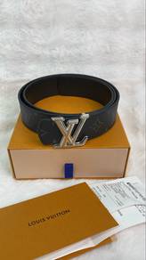 Authentic LV Palladium Buckle Belt NEW 95cm W36-40