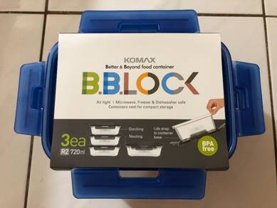 Komax B.B. Lock Rectangular Container Set – 720ml