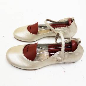 Clarks Silver Pure Leather Ballet Flats