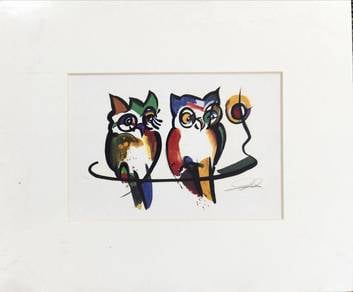 Abstract Owl Print