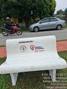 kerusi batu terazzo taman 