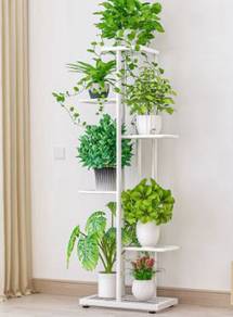 White Display Rack Plant pot holder Rak pasu bunga