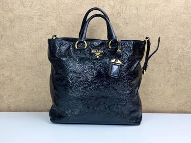 Prada BN1713 Vitello Daino Leather 2 Way Hand Bag