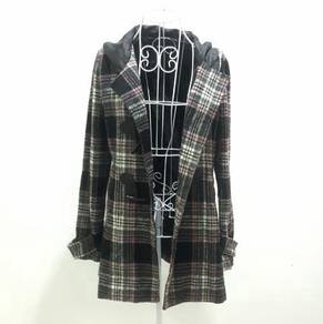 Checked Wool Trend Coat