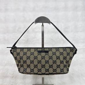 Gucci Bag Brown Pouch Monogram Canvas