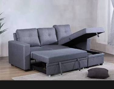 Sofa L-Shape Sofa Bed + Storage | Second Hand | Ma