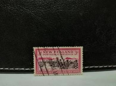 1940 New Zealand Stamp Landing on Petone Beach
