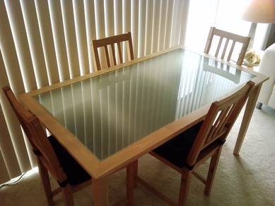 TABLE GLASS TOP l kaca cover alas meja anda l