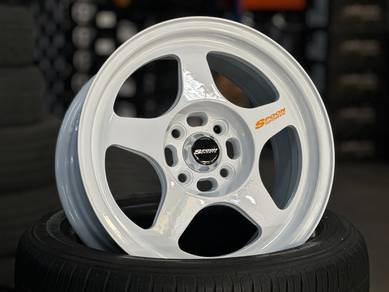 NEW 15 XOX Spoon White Rim Jazz City EK EG EF Myvi