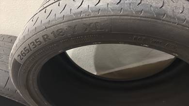 265 35 18 Continental MC6 used