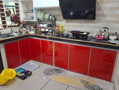 Kitchen cabinet tv console display cabinet fluted