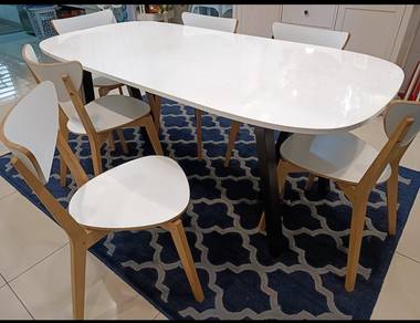 Ikea white dining set