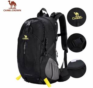 Camel 40L Waterproof Hiking Backpack W Rain Cover