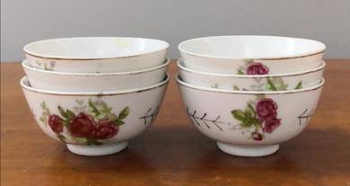 Antique oriental small rice bowl 6
