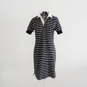 Ralph Lauren Navy Striped Soft Cotton Shirt Dress