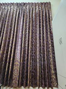 Purple and Gold Patterned Curtains