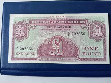 one pound British armed forces voucher