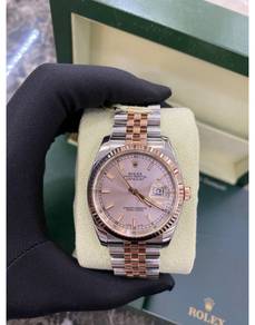 Rolex Oyster Perpetual Datejust Half 750 Rose Gold