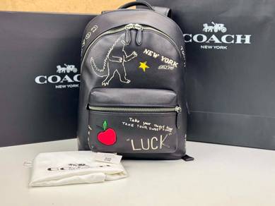 Coach CAJ84 Charter Backpack With Sketch Print