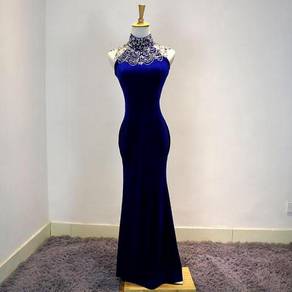 Dark blue party prom wedding bridal dress RBP0231