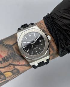 Custom Seiko Mod 42mm Black Silver AP