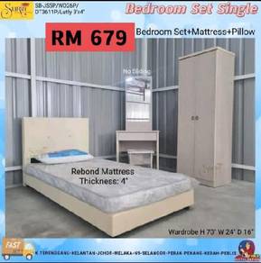 Set bilik tidur single 
