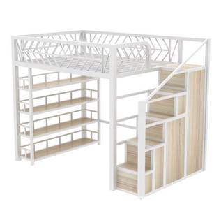 Right side double decker loft bed King Size Modern