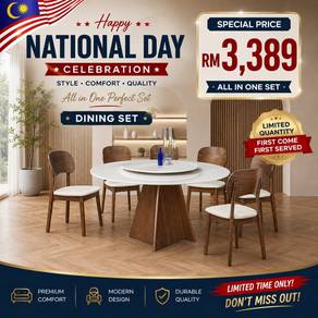 Round Dining set Lazy susan